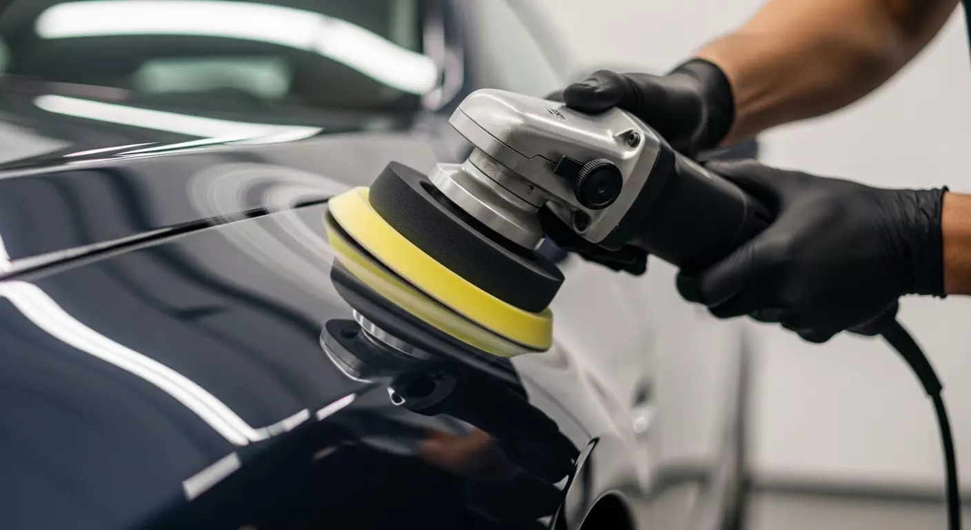 Paintless dent repair on car door in Barrington IL